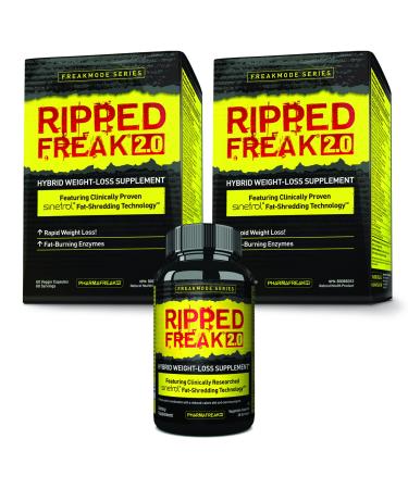 PharmaFreak RIPPED FREAK 2.0 | Hybrid Thermogenic Supplement (2X60 Caps + 28 Caps)