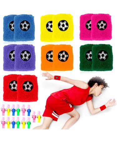 Welding tape wrist children Set 28 pc (14 welding tapes wrist with 14 trill whistles) Sweat band football children for football decoration birthday children party outdoor activity - Buy Online on GoSupps.com