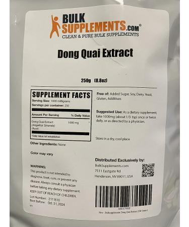 Dong Quai Root Extract - Herbal Supplement - 1000mg per Serving - 250g (8.8 oz) - Buy Online on GoSupps.com