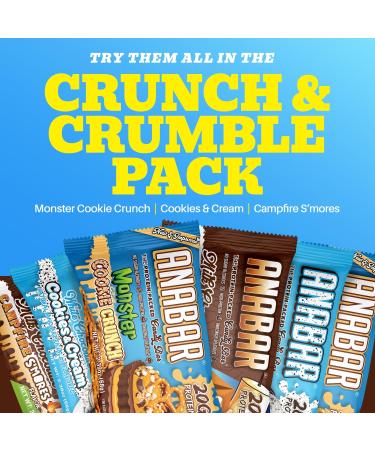 Anabar Protein Bar The Sampler Pack The Protein-Packed Candy Bar World's Best Tasting Protein Bar No Sugar Alcohols High Protein Amazingly Delicious 20 Grams of Protein (6 Bars Crunch & Crumble Pack) Crunch & Crumbl  - Buy Online on GoSupps.com