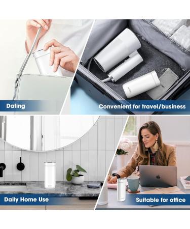 Portable Cordless Water Flosser with 5 Jet Tips - Rechargeable Dental Irrigator for Travel & Home - Mini White - Buy Online on GoSupps.com