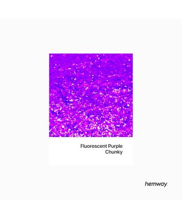 Hemway Premium Ultra Sparkle Fluorescent Purple Glitter - 100g Chunky Metallic Flake for Arts Crafts Nails & Cosmetics - Multi-Purpose Sparkle for Resin & Festivals - Buy Online on GoSupps.com