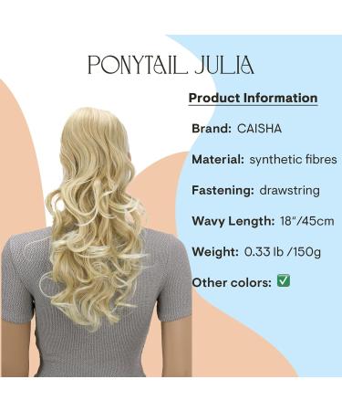 CAISHA 18" Hairpiece Ponytail Extensions Voluminous Wavy Blond Mix PH10 blond mix #27T613 PH10 - Buy Online on GoSupps.com