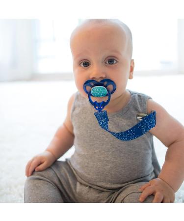 Dr. Brown's Advantage Symmetrical Pacifier 2-Pack Blue with Air Flow &amp; Clip | 6-18m - Buy Online on GoSupps.com