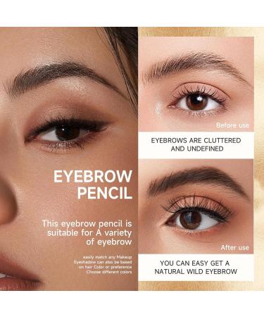 Eyebrow Pencil Eye Makeup Eyebrow Pen with 4 Tip Brow Pencil Eye Brow Pencils for Women Long-Lasting Eyebrow Pen (Grey) - Buy Online on GoSupps.com
