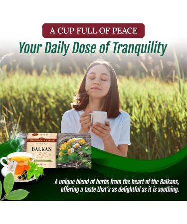 KUKER Balkan Herbal Tea Blend with Thyme Tea Rosehips Chamomile Flower & Wild Marjoram Herb - Herbal Infusions Tea with Thyme Herbal Tea - Fruit Teas & Herbal Tea Mix - 20 Tea Bags 30g - Buy Online on GoSupps.com