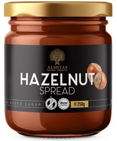 Keto & Vegan Hazelnut Chocolate Spread (250g) May Need to be Heated to be Spreadable Keto Snack with 1.1g Net Carb - Buy Online on GoSupps.com
