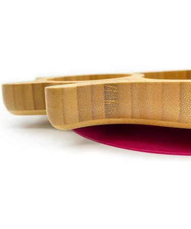 Eco Health Kitten Bamboo Baby Plate - Non-Toxic Suction Cup Toddler Plate - Ideal for Baby Weaning - Hot Pink - Buy Online on GoSupps.com