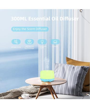 Diffofe 300ml Essential Oil Diffuser with Remote Control - Cool Mist Air Humidifier, 7 LED Colors, 4 Timer Settings - Bedroom Home Aromatherapy (Blue) - Buy Online on GoSupps.com