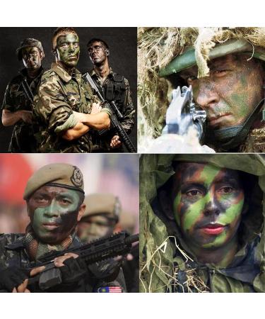  Rostblant 3-Piece Kit: Camouflage Face Stick Chameleon Cream Chameleon Camouflage Military Camouflage Makeup Pen Body Camouflage Black Brown Green - Buy Online on GoSupps.com