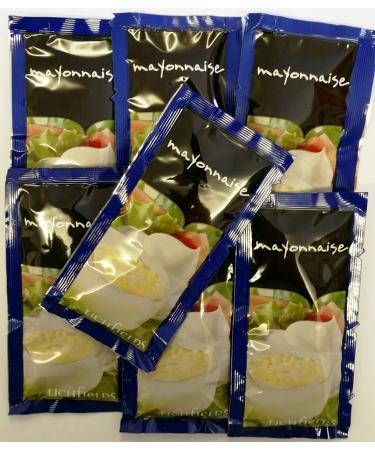 Lichfields Pack of 6 sachets of tomato ketchup sauce and 6 sachets of mayonnaise