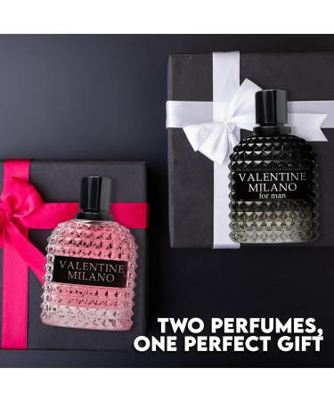 Valentine Milano Couple Set Perfume for Women/Men Eau De Parfum - Amber Floral Jasmine Bourbon Vanilla & Woods Oriental-Floral Women/Men Cologne with a Modern Twist Elegant 100ml Bottle for Best Gift - Buy Online on GoSupps.com