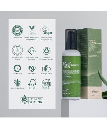 Benton Deep Green Tea Lotion 4.05 fl oz - Hydrating & Soothing Moisturizer - Buy Online on GoSupps.com