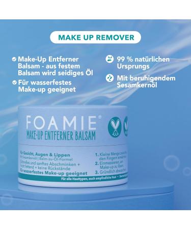 Foamie Makeup Remover Balm - Gentle & Thorough Cleansing for Face Eyes & Lips | 50g - No Greasy Residues | Shop Internationally - Buy Online on GoSupps.com