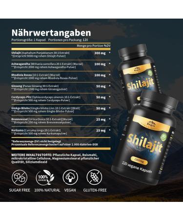 Region Original Shilajit capsules natural Himalayan organic resin extract 100 pure Shilajit as a nutritional supplement for energy vitality wellbeing Born in Europe 1300mg 120 tablets 1 piece 1er Pack - Buy Online on GoSupps.com
