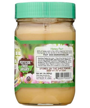Wee Bee Naturally Raw Honey - 1 lb Pure & Organic Honey (Pack of 1) - Buy Online on GoSupps.com