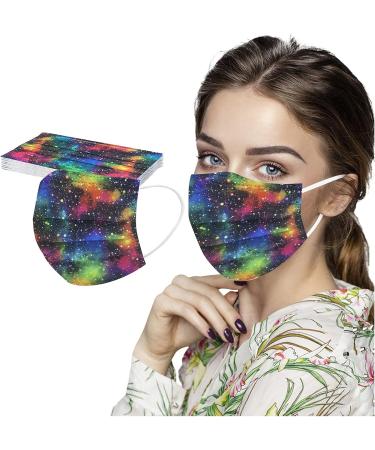 Disposable Face Shield 10/50/100 Pack Face Mouth Cover 3 Ply Protectors with Elastic Ear Loops Breathable Non-woven 10pcs-e One Size - Buy Online on GoSupps.com