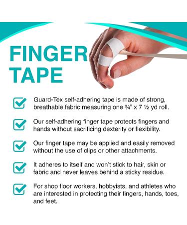 Guard-Tex Beige Musicians Finger Tape Bandage Wrap - Flexible, Sweatproof, Non-Slip Grip - 0.75x270 Inch Roll - Buy Online on GoSupps.com