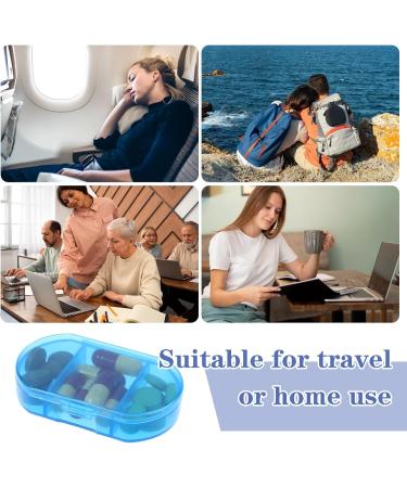 Shop WLLHYF 3 Pack Pill Organizer - Moisture Proof 3 Compartment Case for Travel & Vitamins - Green Blue Black - Ideal Fish Oil Supplement Holder - Buy Online on GoSupps.com