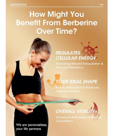 GREENPEOPLE Liposomal Berberine HCL1300mg - Berberine Supplement with Ceylon Cinnamon Activates AMPK - High Absorption Formula Healthy Weight Support Non-GMO/Vegan 30-Day 60 Count (Pack of 1) - Buy Online on GoSupps.com