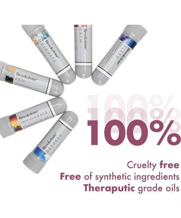 Brookstone Aromatherapy Inhaler - 6 Pack Essential Oil for Stress & Stuffy Nose Relief - Buy Online on GoSupps.com