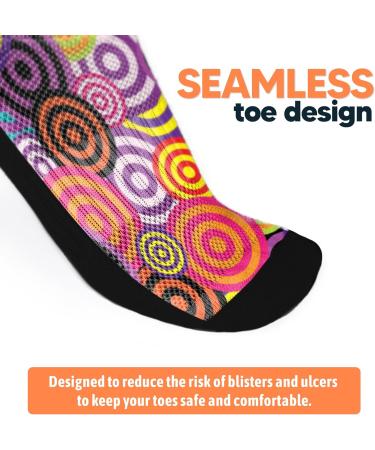 Viasox Concentric EasyStretch Diabetic Socks for Men & Women - Non-Binding Seamless Toe Large Multicolor Perfect for Comfort & Health - Buy Online on GoSupps.com