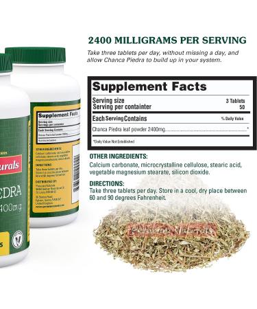 Peruvian Naturals Chanca Piedra 150 Tablets - Kidney Supplement 2400mg - 100% Natural Chancapiedra from Peru - Buy Online on GoSupps.com