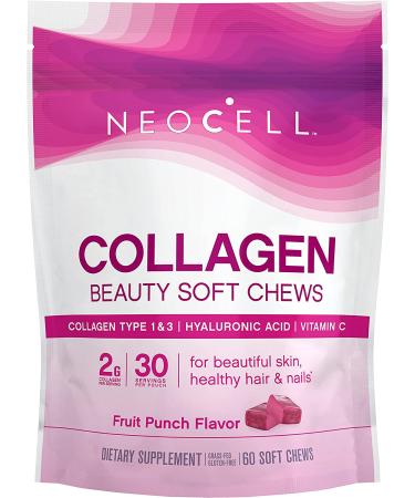 NeoCell Beauty Burst Fruit Punch - 60 Chews | Collagen & Antioxidants - Buy Online on GoSupps.com