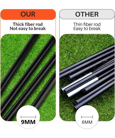 WEKEFON Set of 2 Portable 3.6'x2.7' Soccer Goals with Carry Bag - Foldable Pop Up Net for Kids and Youth Soccer Practice in Orange - Buy Online on GoSupps.com