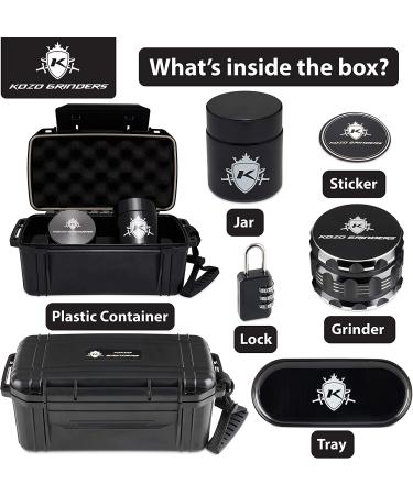 Kozo Black Smell Proof Decorative Display Box - Stylish Storage Solution - Buy Online on GoSupps.com