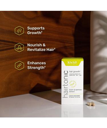 Women's Hair Vitamins for Thicker Growth & Strength - Hair, Nails, and Skin Formula with Biotin, Collagen, Bamboo - 60 Capsules - Buy Online on GoSupps.com