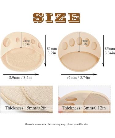 JEVRKAPZ Forefoot Pads - Metatarsal Forefoot Pads for High Heels - Soft Ball of Foot Cushion Pads - 4 Pairs (2 Black + 2 Beige) - Buy Online on GoSupps.com
