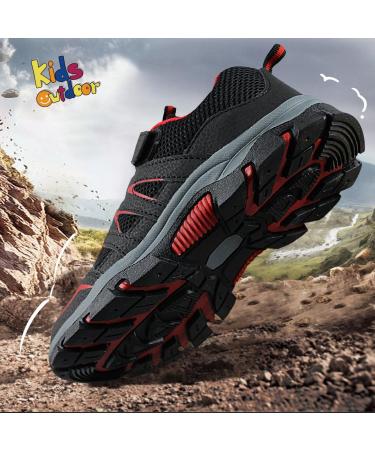 Hawkwell Kids Outdoor Hiking Shoe - 2 Little Kid - Black/Red - Buy Online on GoSupps.com