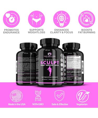 Thermogenic Sculpt Fat-Burner for Women and Men - Keto Diet Pills for Metabolism Energy Focus Detox - Chromium, Caffeine, Green Tea Extract, L-Theanine - Buy Online on GoSupps.com