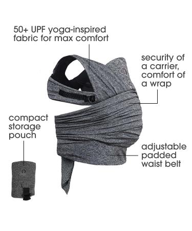 Boppy Adjustable ComfyFit Baby Carrier in Heathered Gray | 3 Carrying Positions | Soft Yoga-Inspired Fabric | 0m+ 8-35lbs - Buy Online on GoSupps.com