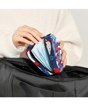 Large Capacity Storage Bags for Women - Organize Bandages Menstrual Cups & Makeup - Travel-Friendly Fish Pattern in Blue Sea Life - 4.7x6.6 - Buy Online on GoSupps.com