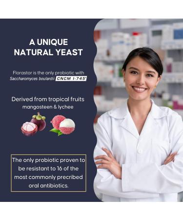Florastor - Saccharomyces Boulardii CNCM I-745 - Daily All in One Probiotic - Gut Health & Digestive Support - Supports Immune System - The #1 Probiotic in class Worldwide - For Adults & Family 20 caps 20 count (Pack of 1) - Buy Online on GoSupps.com