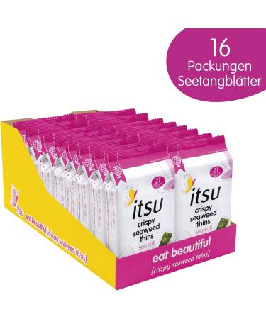  Itsu itsu 16 x Crispy Sea Salt Leaves - 4.5g - Buy Online on GoSupps.com