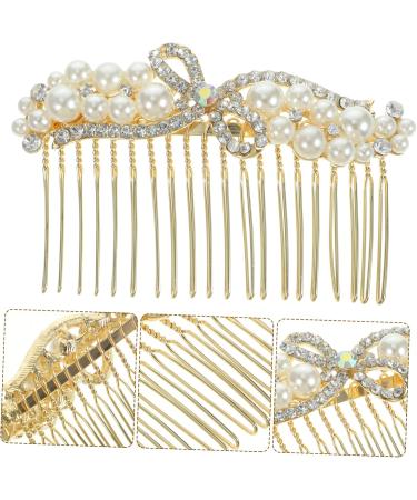 Housoutil Alloy Rhinestone Hair Comb Pearl Hair Clip Bridal Hair Pin Vintage Bridal Comb Hair Barrettes Combs Tiara Bridal Hair Accessories for Wedding Bridesmaid Prom Decorate Rhinestones - Buy Online on GoSupps.com