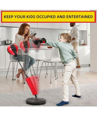 ULTRAFIRST Kids Punching Bag Set with Upgraded Gloves - Adjustable Stand for 3-8 Years - Toddler Boxing and Kicking Bag Set - Buy Online on GoSupps.com