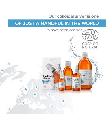 Premium Colloidal Silver 40ppm 300mL + Free Spray Bottle & Ebook - Laboratory Certified Liquid Silver 330ml - Buy Online on GoSupps.com