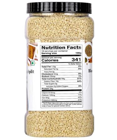 TAJ Premium Indian Urad Dal  (4-Pounds Jar) 1 Count (Pack of 1) - Buy Online on GoSupps.com
