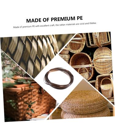 Yardenfun Pe Flat Rattan Plastic Baskets Rattan Furniture Repair Material Rattan Furniture Weaving Material or Brown 1X6000CM - Buy Online on GoSupps.com