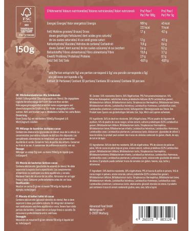 Shop Vegan Chocolate Florbalance Powder 150g - Sugar-Free Probiotics & Prebiotics for Gut Health - Buy Online on GoSupps.com