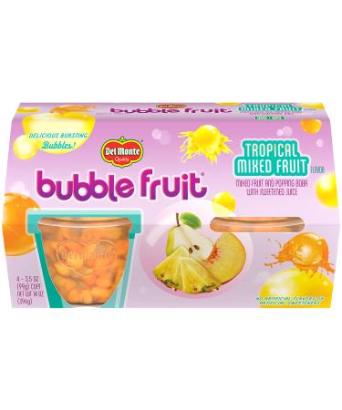 Del Monte Bubble Fruit Tropical Mixed Fruit, 3.5 Ounce (Pack of 4)