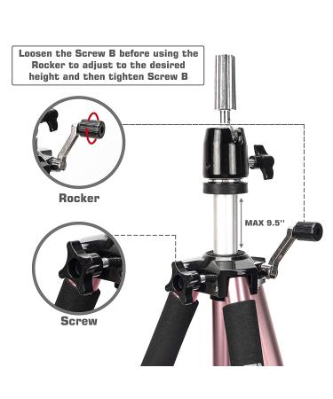 GEX 63 - Heavy Duty Canvas Block Head Tripod with Travel Bag - Rose Gold (Version 2.0) - Buy Online on GoSupps.com