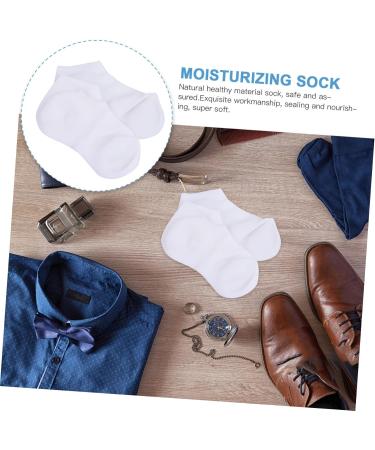 FOMIYES 1 Pair Protective Socks Pumps High Heels for Women Moisturizing Socks for Cracked Feet Dry Feet Foot Moisturizer Silicone Gel Heel Socks Sebs Cracked Socks Pedicure White Miss 19X12cm - Buy Online on GoSupps.com