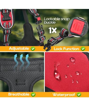 Buy Heele Dog Crockery & Adjustable Reflective Harness - XL Castle Red - Perfect for Training & Running - Buy Online on GoSupps.com
