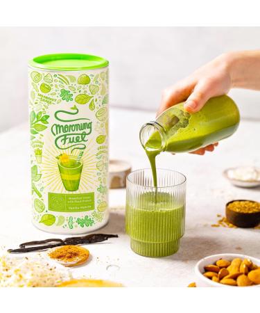 Morning Fuel Vanilla Matcha Shake - Nutrient-Rich Protein Powder with Sprouted Seeds Quinoa & Almonds for Healthy Breakfast | 600g - Buy Online on GoSupps.com