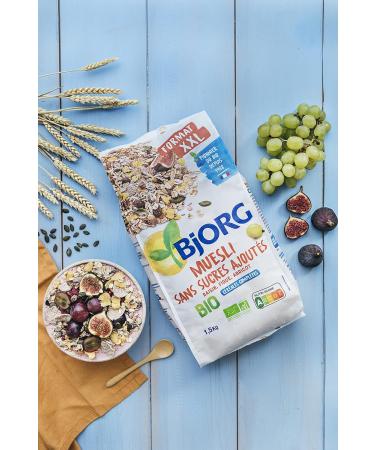 BJORG - Muesli Bio Sans Sucres Ajout s - Raisin Figue Abricot - Aux C r ales Compl tes - Paquet de 1 5 kg & Muesli Superfruits Bio - Raisins Cassis Myrtilles Cranberries - Sans Sucres Ajout s Sans Sucres Ajout s + Muesli Superfruits Bio - Buy Online on GoSupps.com